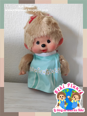 monchhichi m-size beige flower dress cute