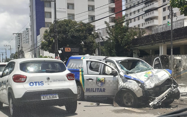 Acidente grave registrado com viatura da Policia Militar de Sergipe