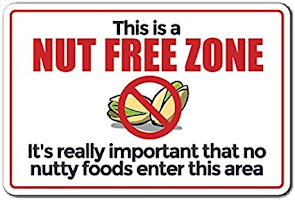 This is A NUT Free Zone Sign Allergy Nuts Food Area Warning | Indoor/Outdoor | 14" Tall Plastic Sign