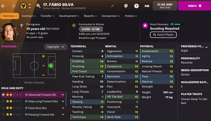 FM22 Fabio Silva
