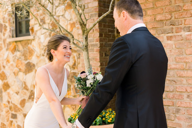 bride laughing with groom