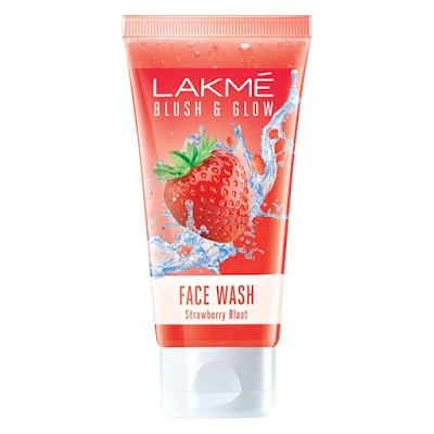 Lakme Blush and Glow Strawberry Cream Face Wash with Strawberry Extract