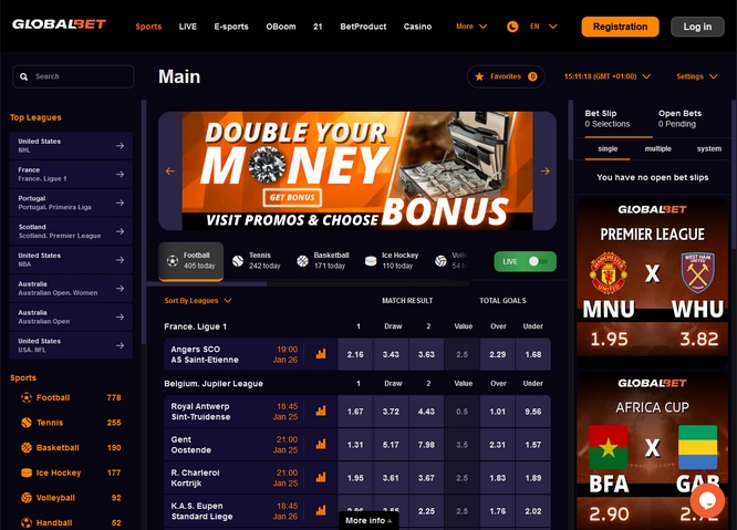 GlobalBet Bets