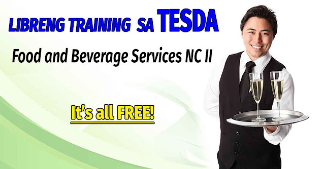 TESDA  Food and Beverage Services NC II scholarship