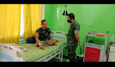 Besuk Anggota Sakit, Dandim 0105/Abar : lnstansi TNI lbarat Tubuh