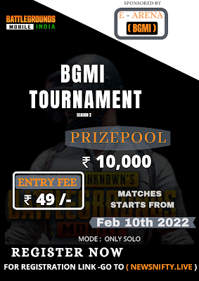 BGMI India Series February 2022 Registration Link: Registrations are now open for Battlegrounds Mobile India Series