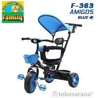 sepeda roda tiga anak family f363 amigos baby tricycle stroller