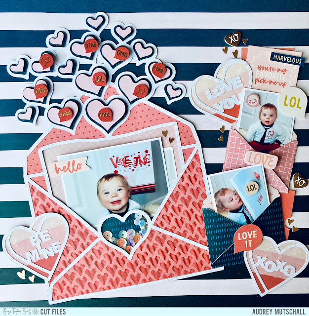 Fill Your Heart with Love  My Funny Valentine Scrapbooking Layout -  Pebbles, Inc.