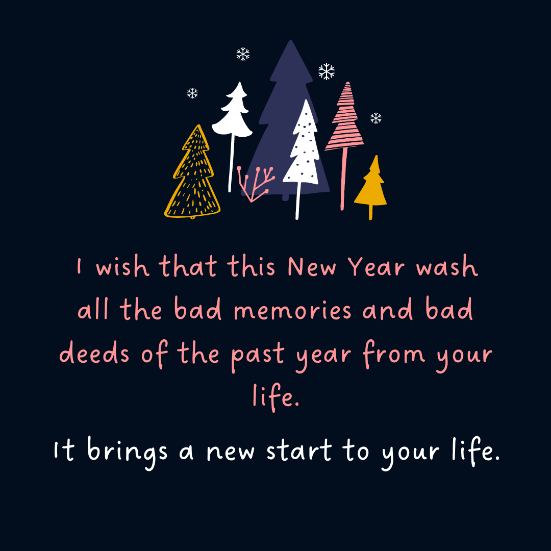 I wish that this New Year wash all the bad memories