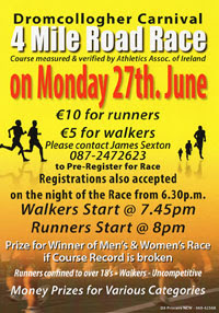 Dromcollogher 4 mile in S Limerick - 27th June 2022