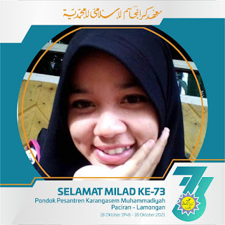 Twibbon Milad ke-73  Pondok Pesantren Karangasem Muhammadiyah Lamongan, 18 Oktober