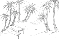 Bible story of Sukkot- Sukkot in the desert coloring page