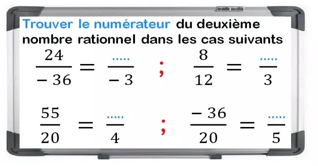 Introduction aux nombres rationnels maths 3éme exercice 11