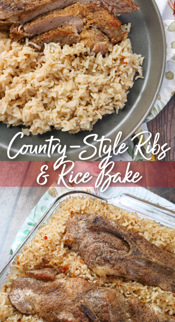 Baked Country-Style Ribs & Rice - A simple recipe for tender country-style pork ribs baked over a bed of perfectly seasoned rice.