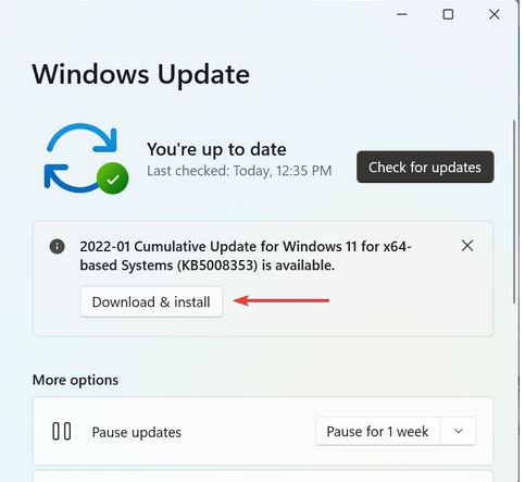 قم بتحديث Windows 11