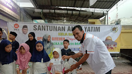 Nasir Djamil dan PWI Bireuen Santuni Puluhan Anak Yatim