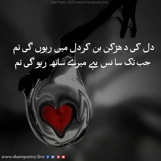 Heart In Water Shadow - Sad Poetry In Urdu Images Collection