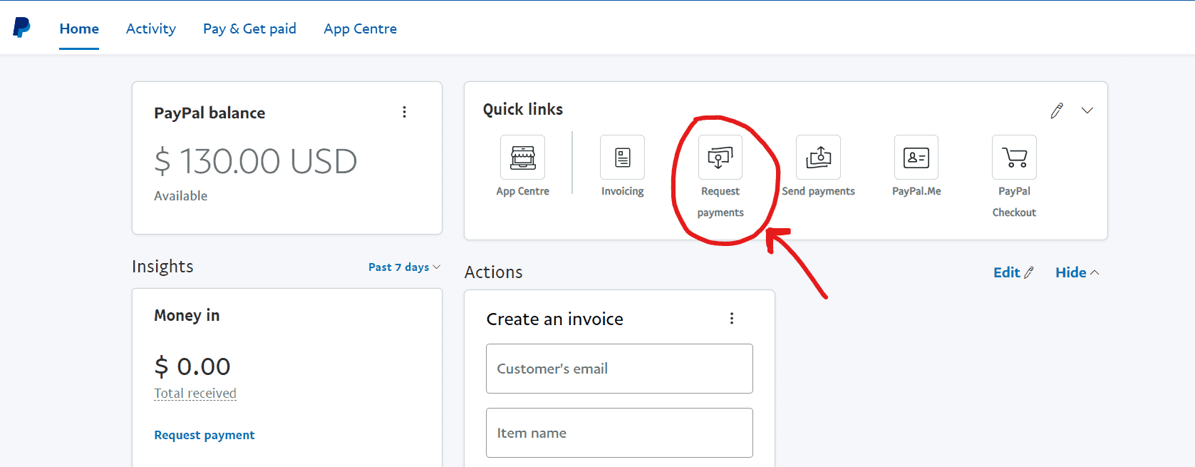 Paypal payment requests