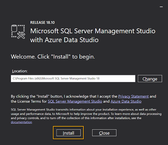 Install SQL Server Management Studio