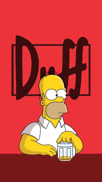 Homer Simpson Duff Wallpaper For Phone