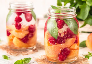 infused water buah apricot