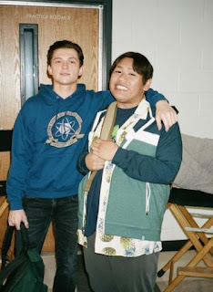 Jacob Batalon with Tom Holland