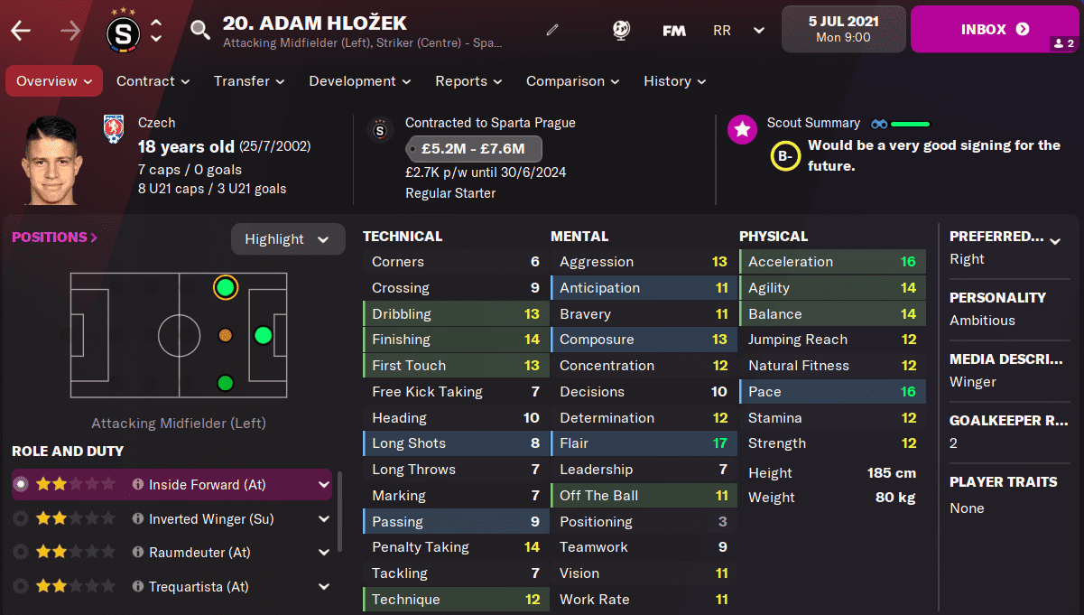 FM22 Adam Hlozek