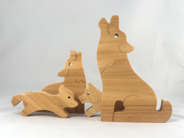 20220313-125037 015 Handmade Wood Toy Wolf Family Stacking Puzzle 1195962765