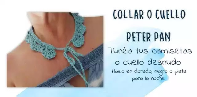 APRENDE A TEJER GRATIS Collar de Peter Pan a Crochet