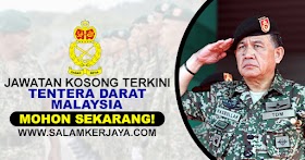 Pengambilan Kekosongan Jawatan Terkini Tentera Darat Malaysia Dibuka Seluruh Malaysia ~ Minima SPM Layak Memohon!