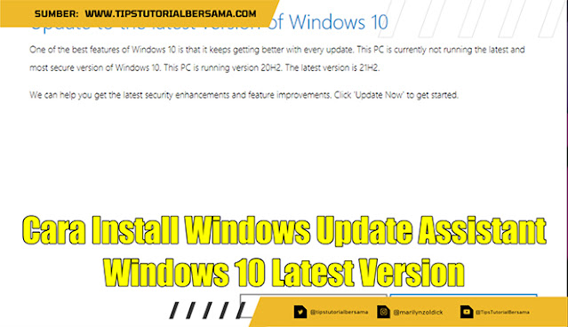 Cara Install Windows Update Assistant Windows 10