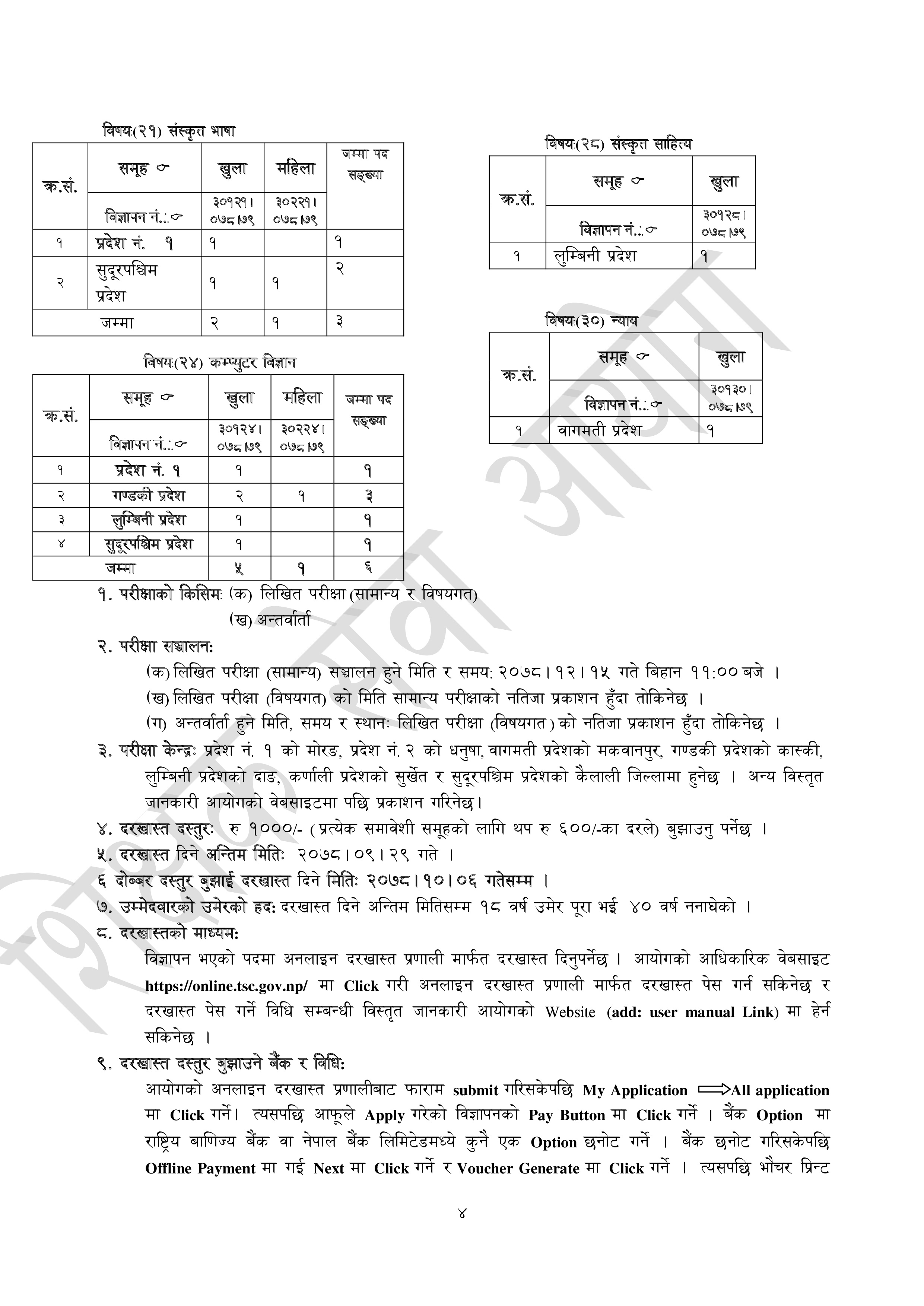 TSC  Job Vacancy (Mavi level)