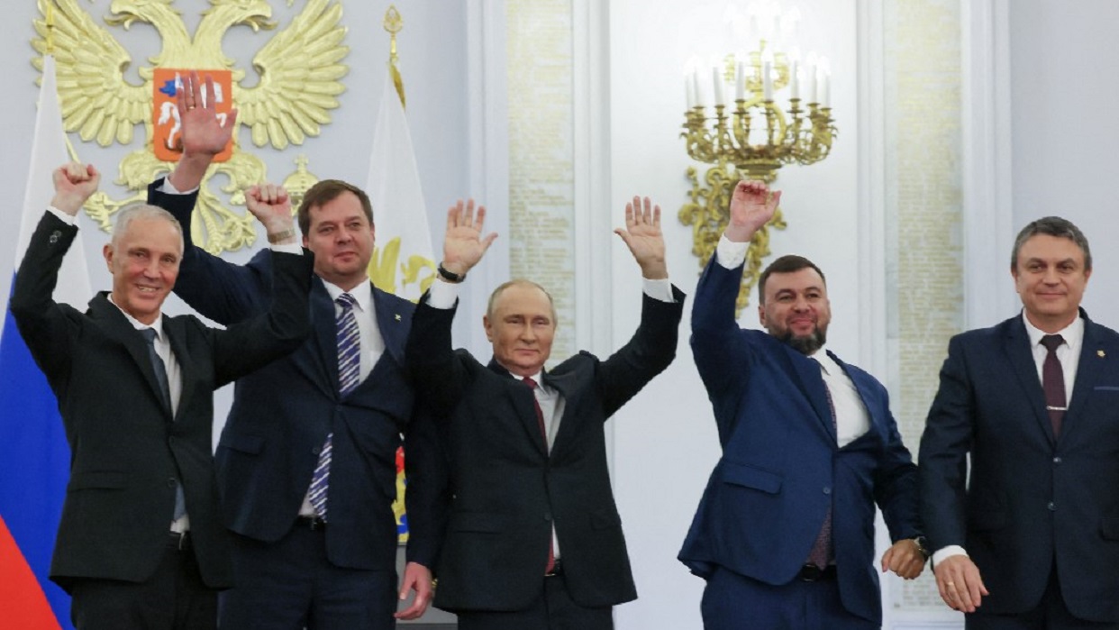 Putin firma los tratados de anexión con cuatro regiones ucranianas ocupadas