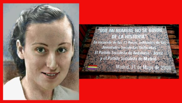 Una de las 13 Rosas, militante de las Juventudes Socialistas Unificadas, asesinada por delincuentes franquistas