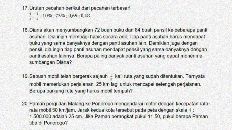 Soal Latihan KSN Matematika Kelas 4 dan 5 SD + Kunci Jawaban