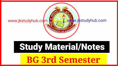 Botany Notes/Study Material For BG 3rd Semester Kashmir University