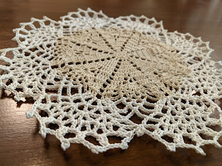 View of picots on the ends of the Peace Doily