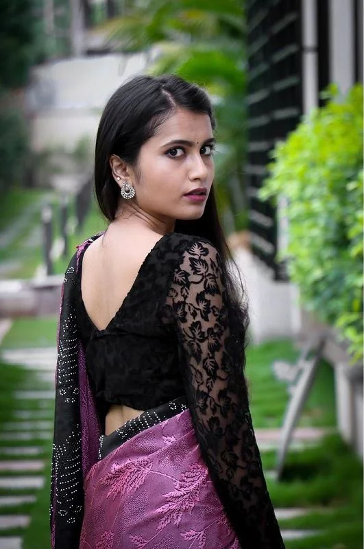 Varshini Bunny Photos in saree