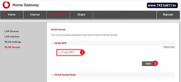 تعطيل خاصية WPS راوتر فودافون الجديد Vdsl لحماية الشبكة