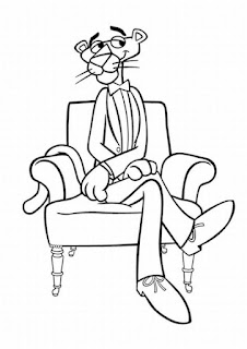 The pink panther coloring pages