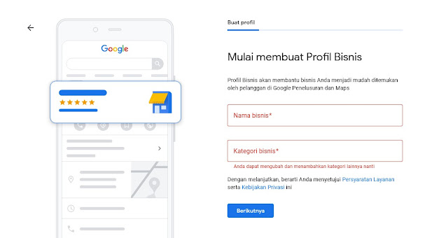 Membuat Profil Bisnis dan kategori