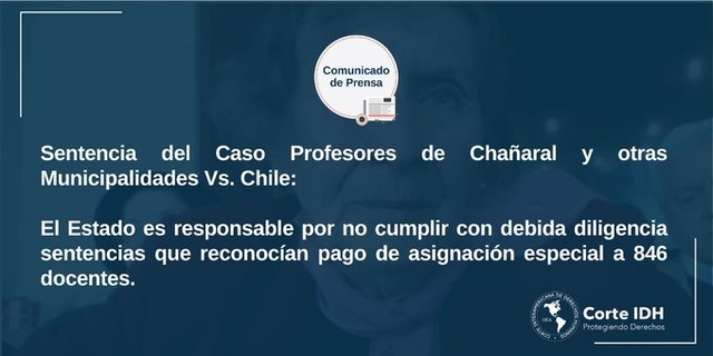 Corte Interamericana de Derechos Humanos declaró responsable internacionalmente al Estado de Chile