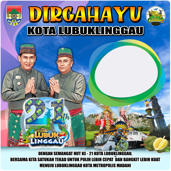 Twibbon HUT Kota Lubuklinggau ke-21 Tahun 2022