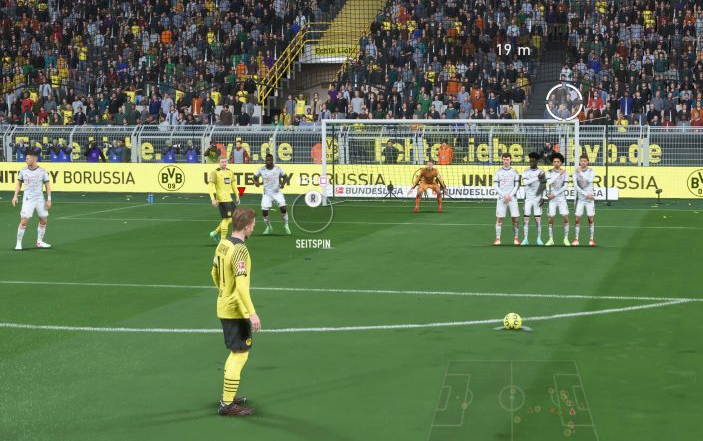 This is how you aim for a dip free kick.