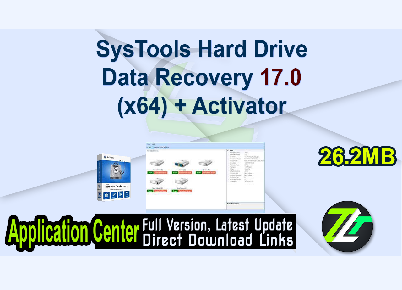 SysTools Hard Drive Data Recovery 17.0 (x64) + Activator