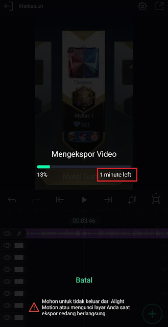 Cara Mengatasi Export Lama dan Macet di Alight Motion