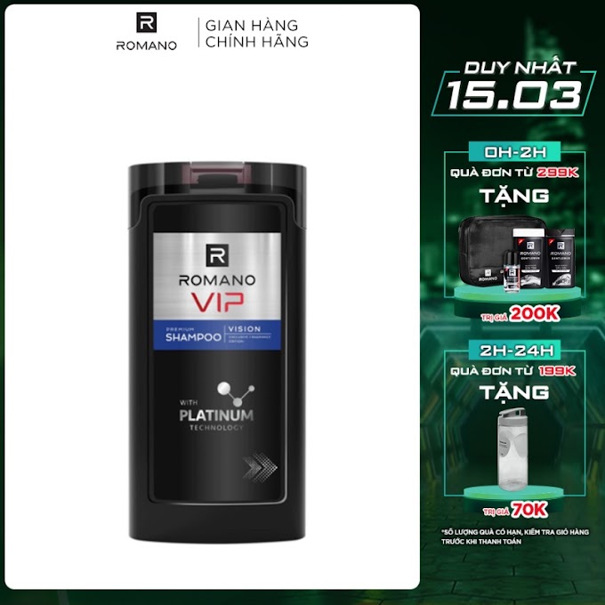 Mall Shop [ romano_vietnam ] Dầu gội cao cấp Romano Vip 180g Vision