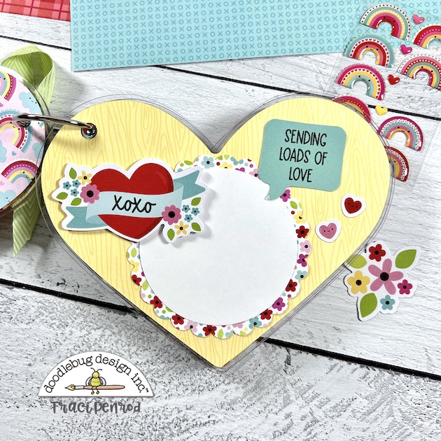 Heart Shaped scrapbook album for Valentine's Day photos