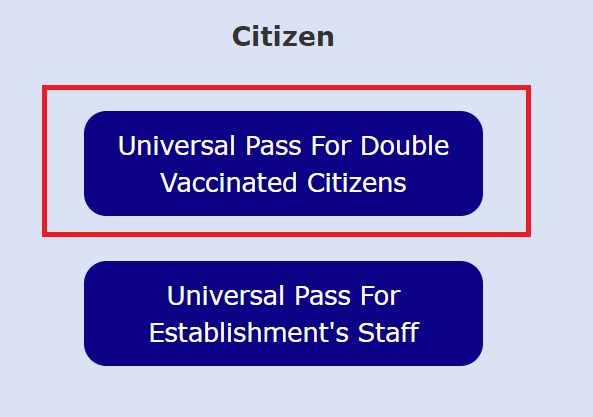 Universal Pass for vaccinated citizens