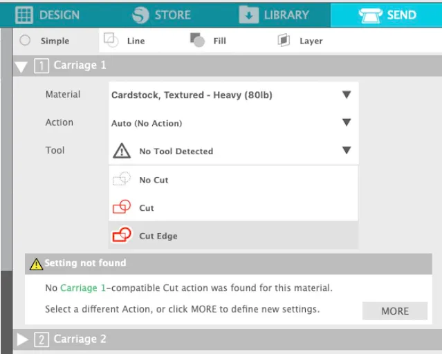 silhouette studio, silhouette studio v4, troubleshooting, cut settings, send panel